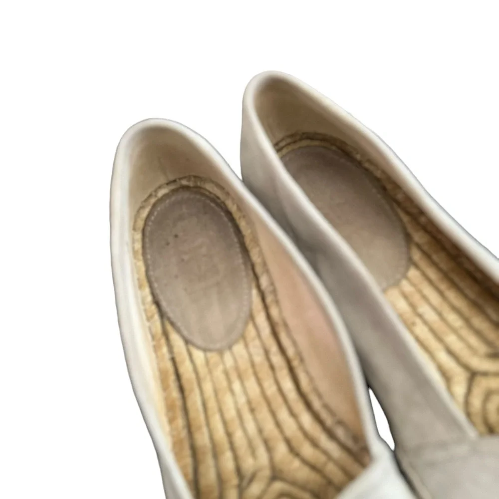 FRYE Espadrilles Leather Suede Gray Cement Closed Toe Flats Loafers Slip Ons